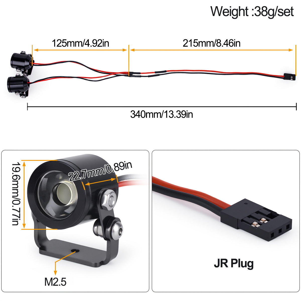Luz LED para Coche RC, Faro De - Rc Hobby Shops reseña y precio